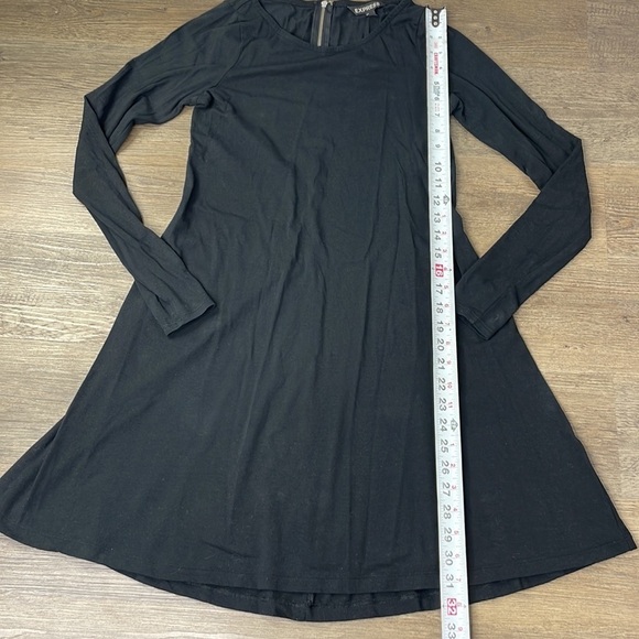 Express Women’s Black Long Sleeve Dress with Back Zipper, size XS - Picture 5 of 10